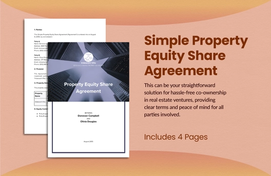 Simple Property Equity Share Agreement Simple Property Equity Share Agreement