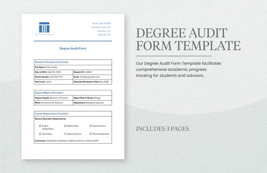 Degree Audit Form Template Degree Audit Form Template