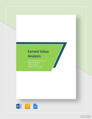 Earned Value Analysis Template Earned Value Analysis Template