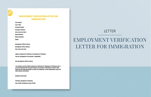 Employment verification letter for immigration Employment verification letter for immigration