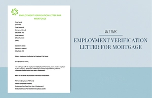 Employment verification letter for mortgage Employment verification letter for mortgage