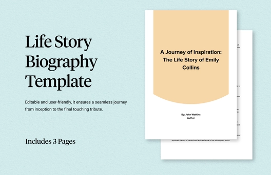 Life Story Biography Template
