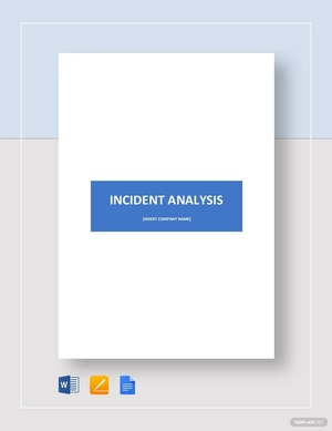 Incident Analysis Template Incident Analysis Template