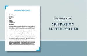 Motivation Letter For Her