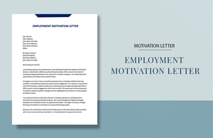 Employment Motivation Letter