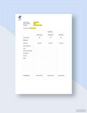 Cash Flow Analysis Template