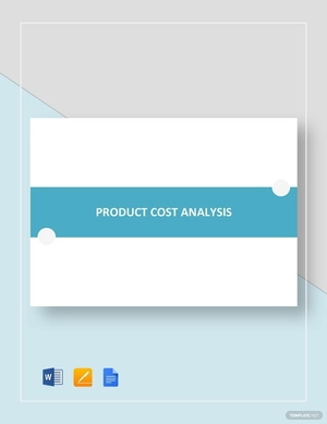 Product Cost Analysis Template Product Cost Analysis Template