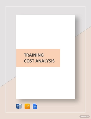 Training Cost Analysis Template Training Cost Analysis Template
