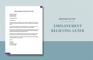 Employment Relieving Letter
