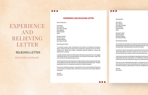 Experience And Relieving Letter