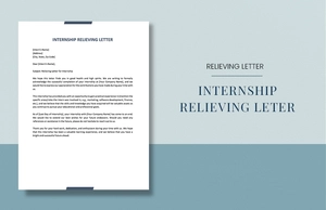Internship Relieving Letter