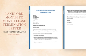 Landlord Month To Month Lease Termination Letter