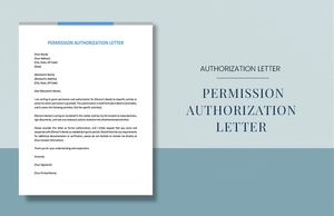 Permission Authorization Letter
