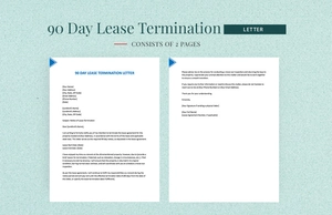 90 Day Lease Termination Letter