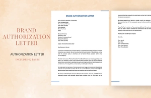 Brand Authorization Letter Brand Authorization Letter