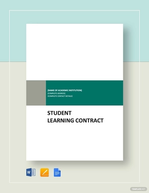 Student Learning Contract Template