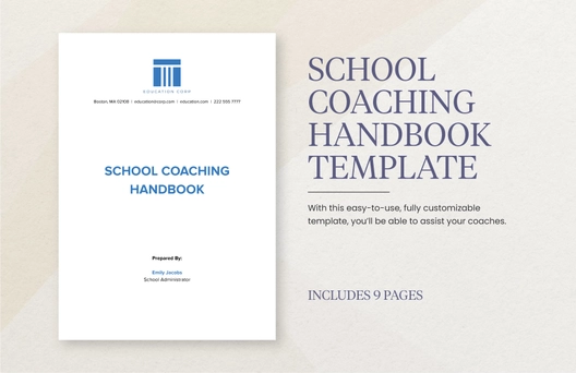 School Coaching Handbook Template