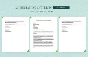 Appreciation Letter To Company Appreciation Letter To Company