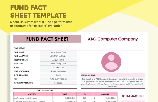 Fund Fact Sheet Template