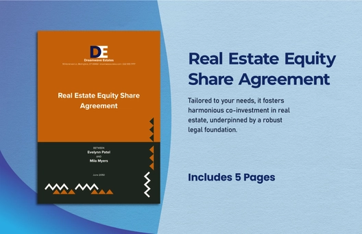 Real Estate Equity Share Agreement Real Estate Equity Share Agreement