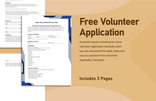 Volunteer Application Template
