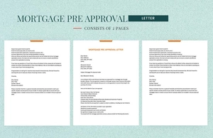 Mortgage Pre Approval Letter