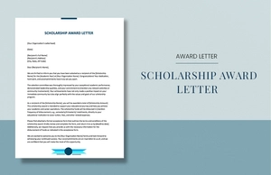 Scholarship Award Letter