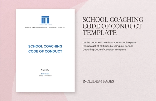 School Coaching Code of Conduct Template