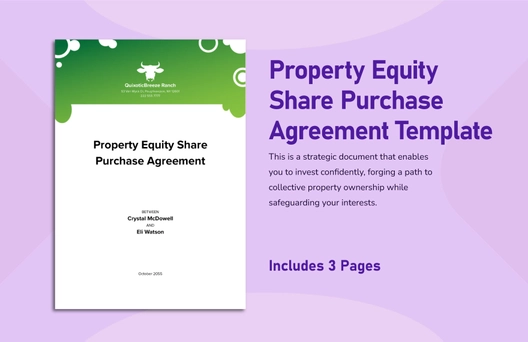 Property Equity Share Purchase Agreement Template Property Equity Share Purchase Agreement Template