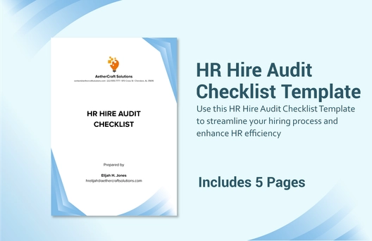 HR Hire Audit Checklist Template HR Hire Audit Checklist Template