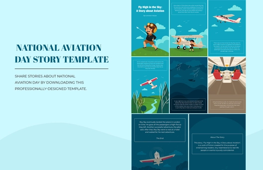 National Aviation Day Story Template