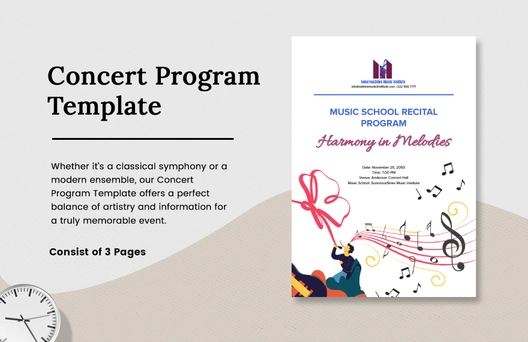 Concert Program Template