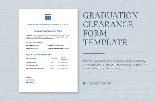 Graduation Ceremony Program Template