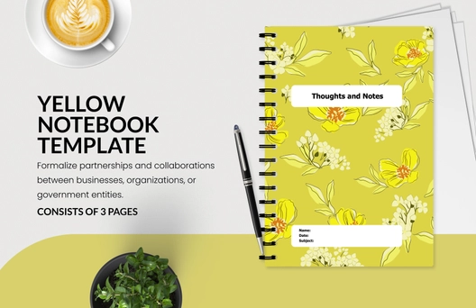Yellow Notebook Template