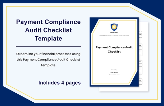 Payment Compliance Audit Checklist Template Payment Compliance Audit Checklist Template