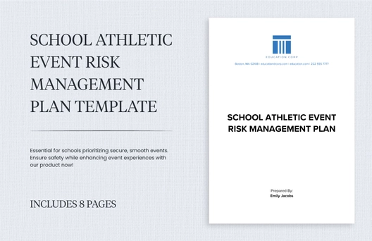 School Athletic Event Risk Management Plan Template