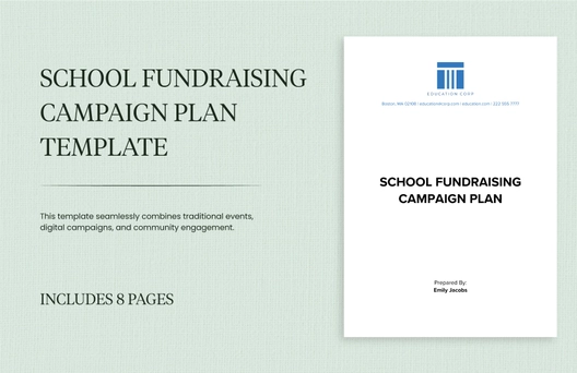 School Fundraising Campaign Plan Template
