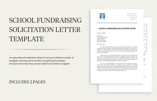 School Fundraising Solicitation Letter Template