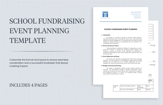 School Fundraising Event Planning Template