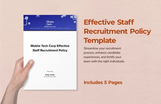 Effective Staff Recruitment Policy Template