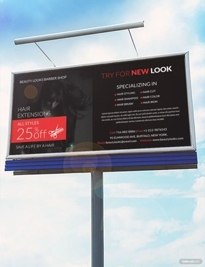 Barbershop Billboard Banner Template