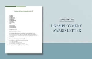 Unemployment Award Letter