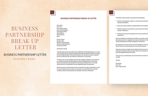 Business Partnership Break Up Letter