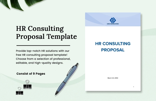 HR Consulting Proposal Template HR Consulting Proposal Template