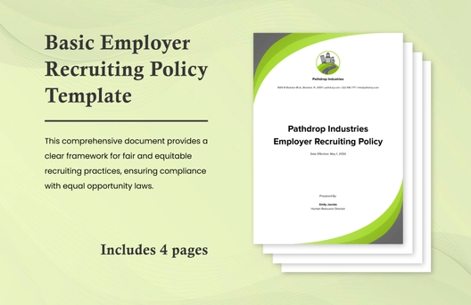 Basic Employer Recruiting Policy Template