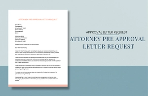 Attorney Pre Approval Letter Request