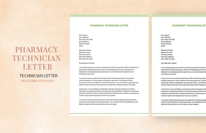 Pharmacy Technician Letter
