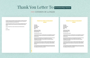 Thank You Letter To Scholarship Donor