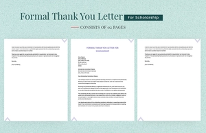 Formal Thank You Letter For Scholarship