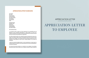 Appreciation Letter To Employee